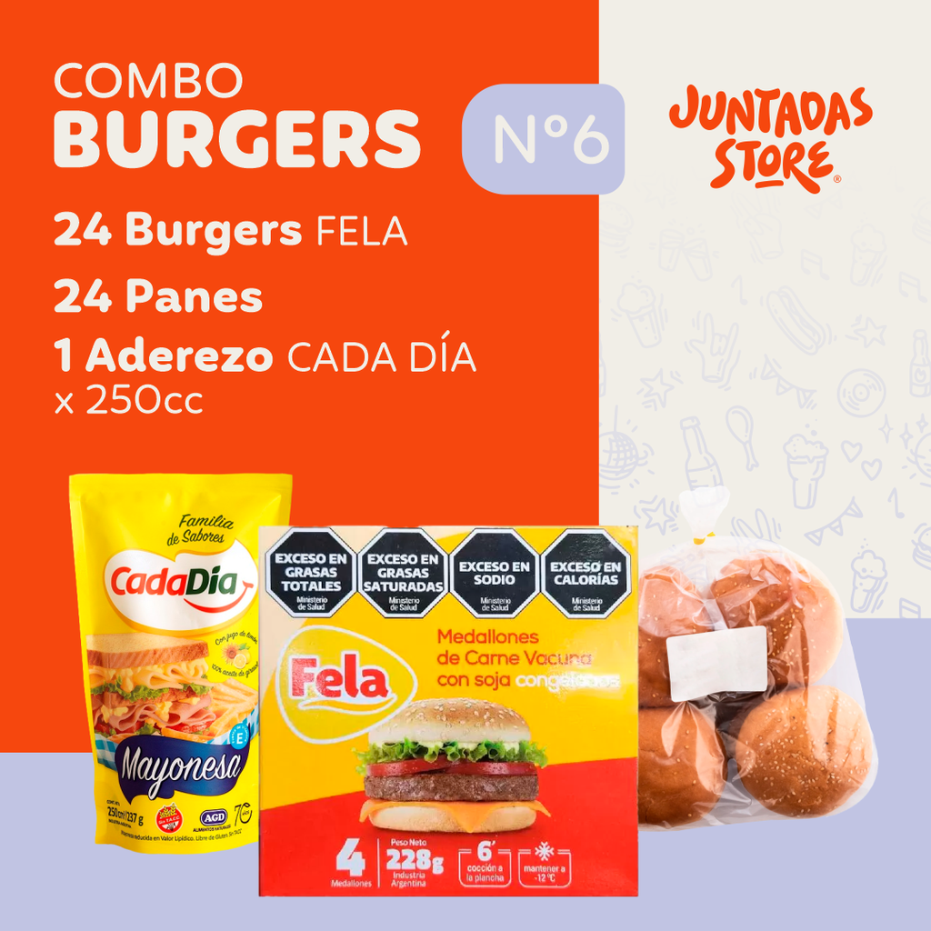 COMBO BURGERS N°6 (FELA x24 MAYO)