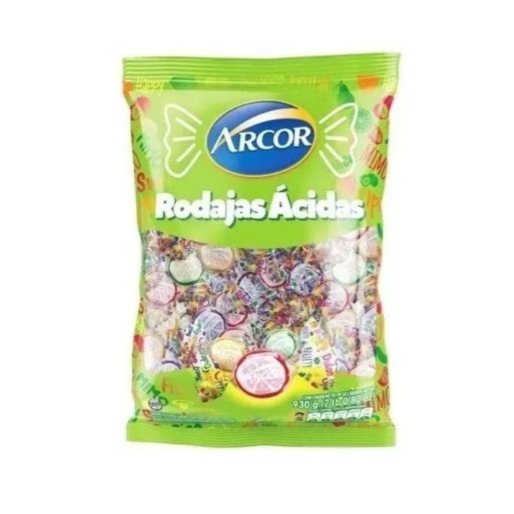 ARCOR RODAJAS ACIDAS x 930 grs