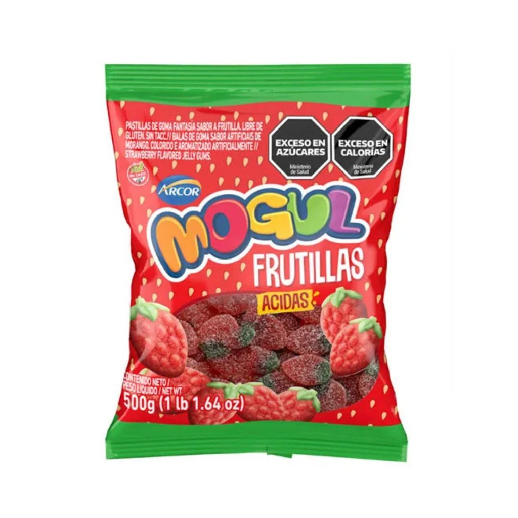 ARCOR MOGUL FRUTILLAS ACIDAS x 500 grs