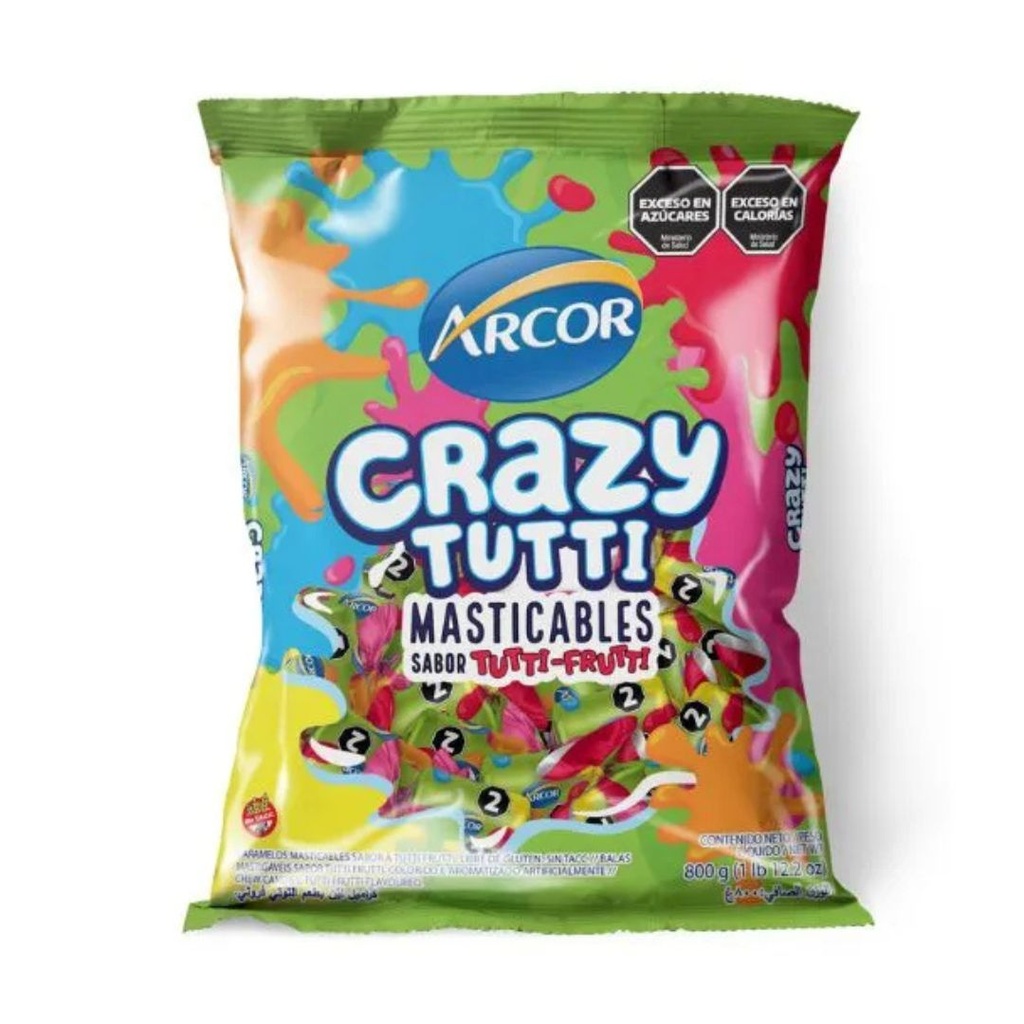 ARCOR MASTICABLES CRAZY x 800 grs