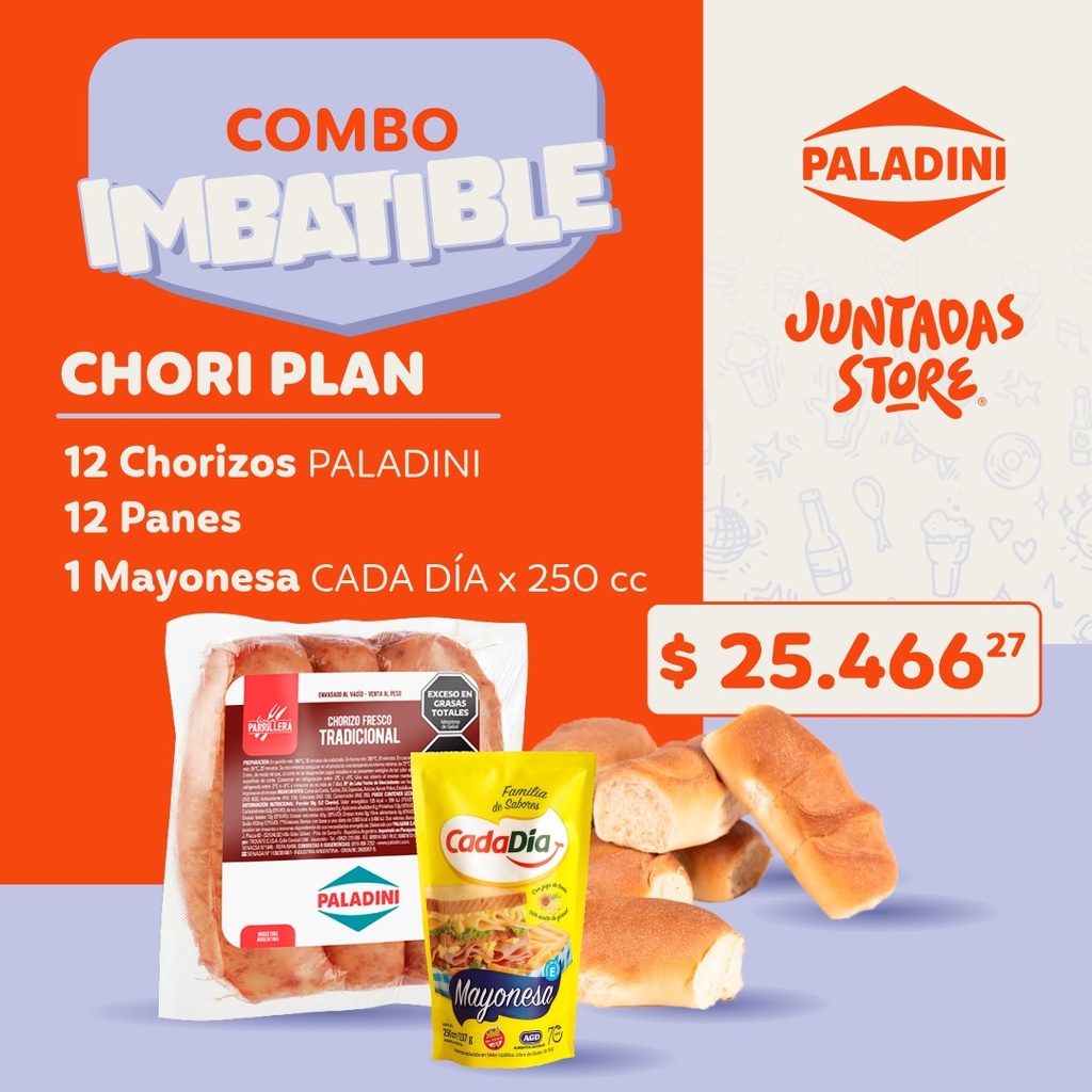 COMBO PROMO CHORIPANES x 12