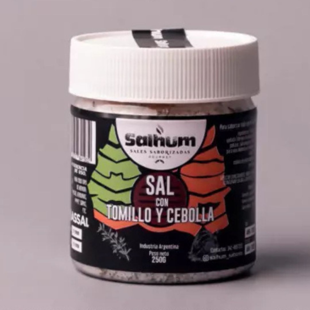 SALHUM SAL AHUMADA CON TOMILLO Y CEBOLLA x 250grs.