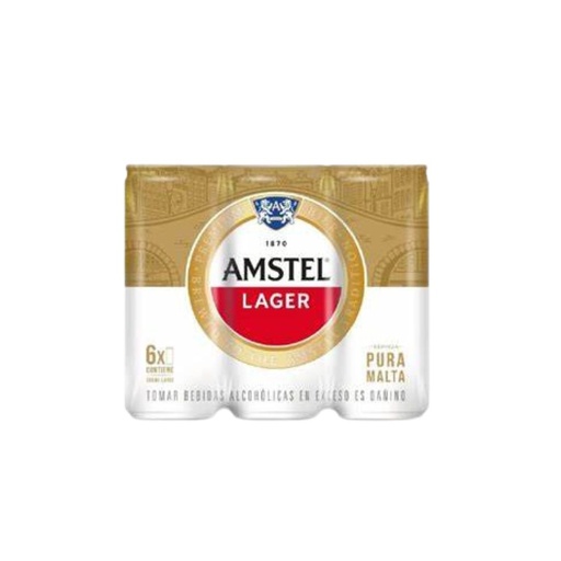 [JS23150] AMSTEL LAGER LATA x6 x 473cc