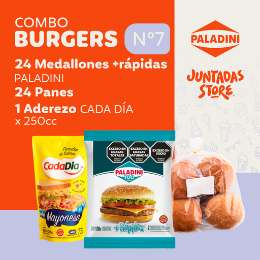 [JSCOMBOPALD+RAPI] COMBO BURGERS N°7 24 PALADINI +RAPIDAS