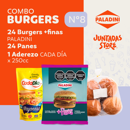 [COMBOFINAS] COMBO BURGERS N°8 24 PALADINI +FINAS